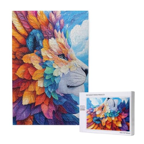 Puzzle Bunt Puzzle 1000 Teile Löwe Holzpuzzle Erwachsene mit Schachtel und Poster, Schwieriges - Unterhaltsames - Herausforderndes Spiel - Geeignet für Anfänger, Geschenke für Männer/Frauen 2T-1987 Puzzle Bunt Puzzle 1000 Teile Löwe Holzpuzzle Erwachsene mit Schachtel und Poster, Schwieriges - Unterhaltsames - Herausforderndes Spiel - Geeignet für Anfänger, Geschenke für Männer/Frauen 2T-1987 von Tamalsj