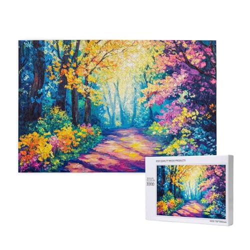 Puzzle Bunt Puzzle 1000 Teile Wald Holzpuzzle Erwachsene mit Schachtel und Poster, Schwieriges - Unterhaltsames - Herausforderndes Spiel - Geeignet für Anfänger, Geschenke für Männer/Frauen 2T-785 Puzzle Bunt Puzzle 1000 Teile Wald Holzpuzzle Erwachsene mit Schachtel und Poster, Schwieriges - Unterhaltsames - Herausforderndes Spiel - Geeignet für Anfänger, Geschenke für Männer/Frauen 2T-785 von Tamalsj