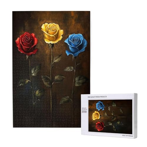 Puzzle Bunt Puzzle 2000 Teile Blume Holzpuzzle Erwachsene mit Schachtel und Poster, Schwieriges - Unterhaltsames - Herausforderndes Spiel - Geeignet für Anfänger, Geschenke für Männer/Frauen 2T-1465 von Tamalsj
