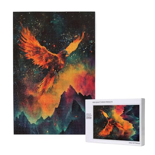 Puzzle Bunt Puzzle 2000 Teile Krähe Holzpuzzle Erwachsene mit Schachtel und Poster, Schwieriges - Unterhaltsames - Herausforderndes Spiel - Geeignet für Anfänger, Geschenke für Männer/Frauen 2T-1885 von Tamalsj
