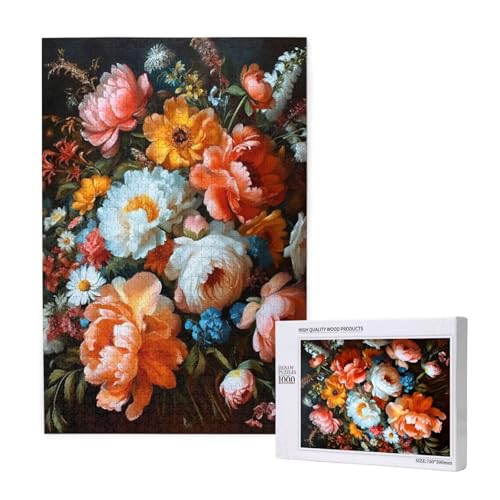 Puzzle Bunt Puzzle 4000 Teile Blume Holzpuzzle Erwachsene mit Schachtel und Poster, Schwieriges - Unterhaltsames - Herausforderndes Spiel - Geeignet für Anfänger, Geschenke für Männer/Frauen 2T-1598 von Tamalsj