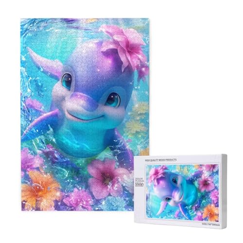 Puzzle Delphin Puzzle 1000 Teile Blume Holzpuzzle Erwachsene mit Schachtel und Poster, Schwieriges - Unterhaltsames - Herausforderndes - Geeignet für Anfänger, Geschenke für Männer/Frauen 2T-2061 Puzzle Delphin Puzzle 1000 Teile Blume Holzpuzzle Erwachsene mit Schachtel und Poster, Schwieriges - Unterhaltsames - Herausforderndes - Geeignet für Anfänger, Geschenke für Männer/Frauen 2T-2061 von Tamalsj