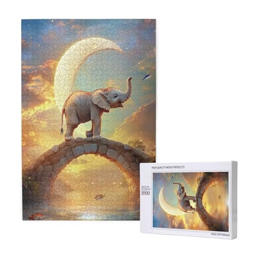 Puzzle Elefant Puzzle 300 Teile Mond Holzpuzzle Erwachsene mit Schachtel und Poster, Schwieriges - Unterhaltsames - Herausforderndes Spiel - Geeignet für Anfänger, Geschenke für Männer/Frauen 2T-1390 Puzzle Elefant Puzzle 300 Teile Mond Holzpuzzle Erwachsene mit Schachtel und Poster, Schwieriges - Unterhaltsames - Herausforderndes Spiel - Geeignet für Anfänger, Geschenke für Männer/Frauen 2T-1390 von Tamalsj