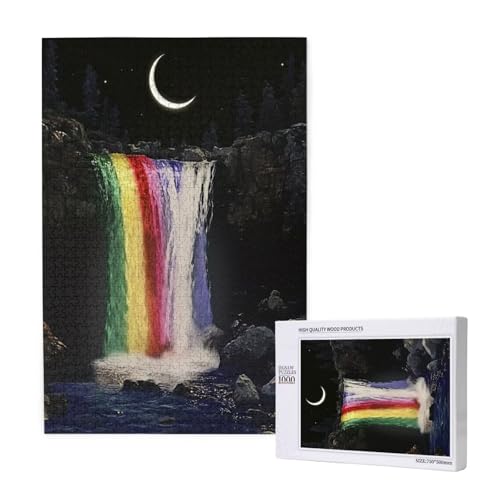 Puzzle Fallen Puzzle 300 Teile Mond Holzpuzzle Erwachsene mit Schachtel und Poster, Schwieriges - Unterhaltsames - Herausforderndes Spiel - Geeignet für Anfänger, Geschenke für Männer/Frauen 2T-1132 von Tamalsj