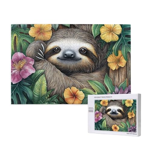 Puzzle Faultier Puzzle 300 Teile Blume Holzpuzzle Erwachsene mit Schachtel und Poster, Schwieriges - Unterhaltsames - Herausforderndes Spiel - Geeignet für Anfänger, Geschenke für Männer/Frauen 2T-924 Puzzle Faultier Puzzle 300 Teile Blume Holzpuzzle Erwachsene mit Schachtel und Poster, Schwieriges - Unterhaltsames - Herausforderndes Spiel - Geeignet für Anfänger, Geschenke für Männer/Frauen 2T-924 von Tamalsj