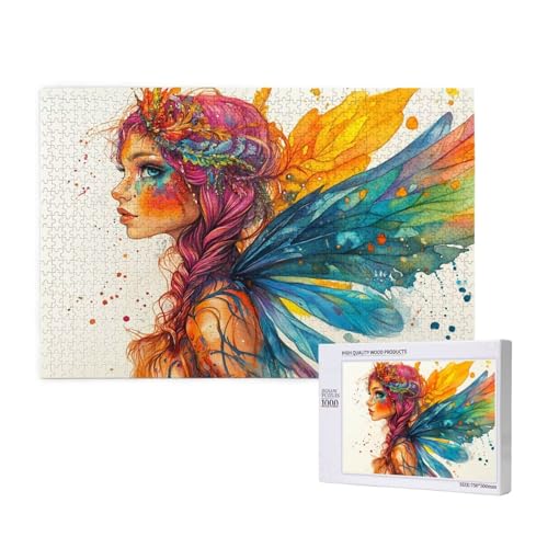 Puzzle Fee Puzzle 1000 Teile Frau Holzpuzzle Erwachsene mit Schachtel und Poster, Schwieriges - Unterhaltsames - Herausforderndes Spiel - Geeignet für Anfänger, Geschenke für Männer/Frauen 2T-918 Puzzle Fee Puzzle 1000 Teile Frau Holzpuzzle Erwachsene mit Schachtel und Poster, Schwieriges - Unterhaltsames - Herausforderndes Spiel - Geeignet für Anfänger, Geschenke für Männer/Frauen 2T-918 von Tamalsj