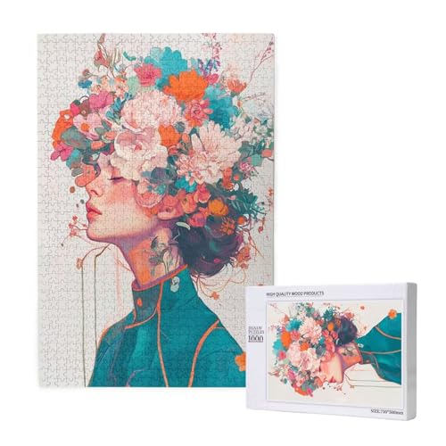 Puzzle Frau Puzzle 1000 Teile Blume Holzpuzzle Erwachsene mit Schachtel und Poster, Schwieriges - Unterhaltsames - Herausforderndes Spiel - Geeignet für Anfänger, Geschenke für Männer/Frauen 2T-1881 Puzzle Frau Puzzle 1000 Teile Blume Holzpuzzle Erwachsene mit Schachtel und Poster, Schwieriges - Unterhaltsames - Herausforderndes Spiel - Geeignet für Anfänger, Geschenke für Männer/Frauen 2T-1881 von Tamalsj