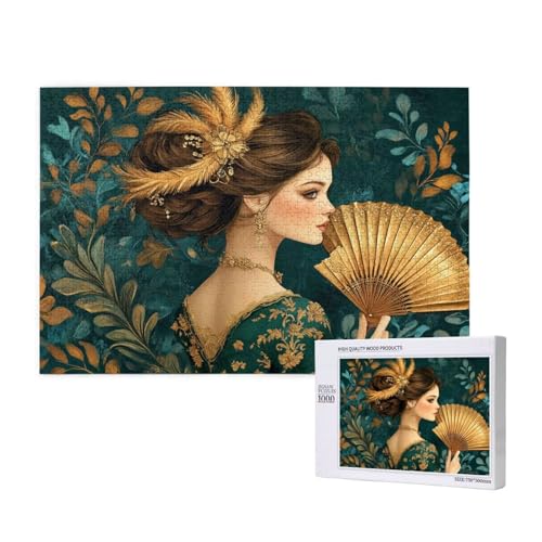 Puzzle Frau Puzzle 300 Teile Gold Holzpuzzle Erwachsene mit Schachtel und Poster, Schwieriges - Unterhaltsames - Herausforderndes Spiel - Geeignet für Anfänger, Geschenke für Männer/Frauen 2T-1005 Puzzle Frau Puzzle 300 Teile Gold Holzpuzzle Erwachsene mit Schachtel und Poster, Schwieriges - Unterhaltsames - Herausforderndes Spiel - Geeignet für Anfänger, Geschenke für Männer/Frauen 2T-1005 von Tamalsj