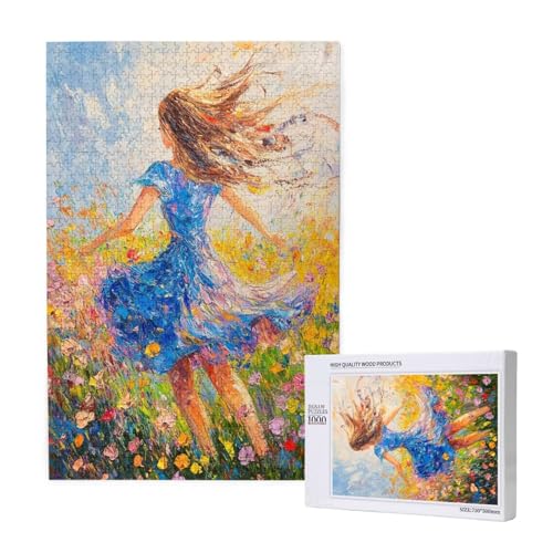 Puzzle Frau Puzzle 4000 Teile Blume Holzpuzzle Erwachsene mit Schachtel und Poster, Schwieriges - Unterhaltsames - Herausforderndes Spiel - Geeignet für Anfänger, Geschenke für Männer/Frauen 2T-2042 von Tamalsj