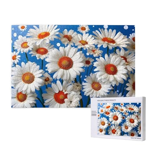 Puzzle Gänseblümchen Puzzle 1000 Teile Blume Holzpuzzle Erwachsene mit Schachtel und Poster, Schwieriges - Unterhaltsames - Herausforderndes - Geeignet für Anfänger, Geschenke für Männer/Frauen 2T-476 Puzzle Gänseblümchen Puzzle 1000 Teile Blume Holzpuzzle Erwachsene mit Schachtel und Poster, Schwieriges - Unterhaltsames - Herausforderndes - Geeignet für Anfänger, Geschenke für Männer/Frauen 2T-476 von Tamalsj