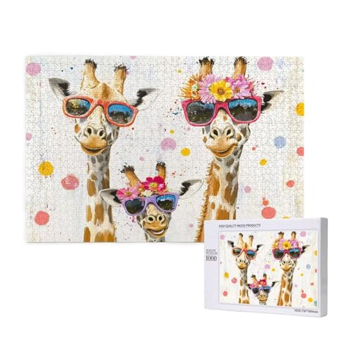 Puzzle Giraffe Puzzle 2000 Teile Bunt Holzpuzzle Erwachsene mit Schachtel und Poster, Schwieriges - Unterhaltsames - Herausforderndes Spiel - Geeignet für Anfänger, Geschenke für Männer/Frauen 2T-215 Puzzle Giraffe Puzzle 2000 Teile Bunt Holzpuzzle Erwachsene mit Schachtel und Poster, Schwieriges - Unterhaltsames - Herausforderndes Spiel - Geeignet für Anfänger, Geschenke für Männer/Frauen 2T-215 von Tamalsj