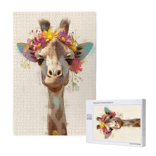 Puzzle Giraffe Puzzle 300 Teile Blume Holzpuzzle Erwachsene mit Schachtel und Poster, Schwieriges - Unterhaltsames - Herausforderndes Spiel - Geeignet für Anfänger, Geschenke für Männer/Frauen 2T-1792 Puzzle Giraffe Puzzle 300 Teile Blume Holzpuzzle Erwachsene mit Schachtel und Poster, Schwieriges - Unterhaltsames - Herausforderndes Spiel - Geeignet für Anfänger, Geschenke für Männer/Frauen 2T-1792 von Tamalsj