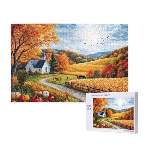 Puzzle Herbst Puzzle 2000 Teile Landschaft Holzpuzzle Erwachsene mit Schachtel und Poster, Schwieriges - Unterhaltsames - Herausforderndes - Geeignet für Anfänger, Geschenke für Männer/Frauen 2T-169 Puzzle Herbst Puzzle 2000 Teile Landschaft Holzpuzzle Erwachsene mit Schachtel und Poster, Schwieriges - Unterhaltsames - Herausforderndes - Geeignet für Anfänger, Geschenke für Männer/Frauen 2T-169 von Tamalsj