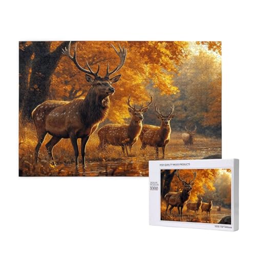 Puzzle Herbst Puzzle 300 Teile REH Holzpuzzle Erwachsene mit Schachtel und Poster, Schwieriges - Unterhaltsames - Herausforderndes Spiel - Geeignet für Anfänger, Geschenke für Männer/Frauen 2T-349 Puzzle Herbst Puzzle 300 Teile REH Holzpuzzle Erwachsene mit Schachtel und Poster, Schwieriges - Unterhaltsames - Herausforderndes Spiel - Geeignet für Anfänger, Geschenke für Männer/Frauen 2T-349 von Tamalsj