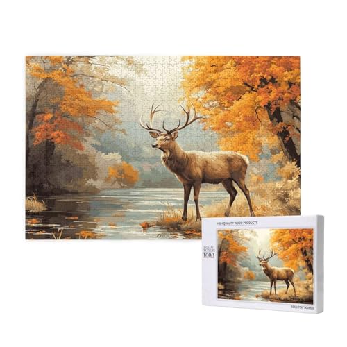 Puzzle Herbst Puzzle 300 Teile REH Holzpuzzle Erwachsene mit Schachtel und Poster, Schwieriges - Unterhaltsames - Herausforderndes Spiel - Geeignet für Anfänger, Geschenke für Männer/Frauen 2T-659 Puzzle Herbst Puzzle 300 Teile REH Holzpuzzle Erwachsene mit Schachtel und Poster, Schwieriges - Unterhaltsames - Herausforderndes Spiel - Geeignet für Anfänger, Geschenke für Männer/Frauen 2T-659 von Tamalsj