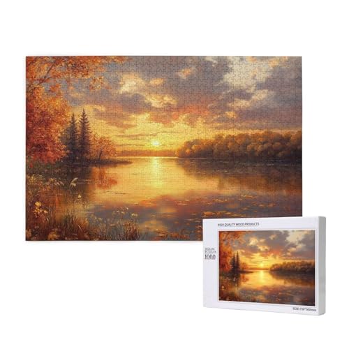 Puzzle Herbst Puzzle 4000 Teile Landschaft Holzpuzzle Erwachsene mit Schachtel und Poster, Schwieriges - Unterhaltsames - Herausforderndes - Geeignet für Anfänger, Geschenke für Männer/Frauen 2T-821 von Tamalsj