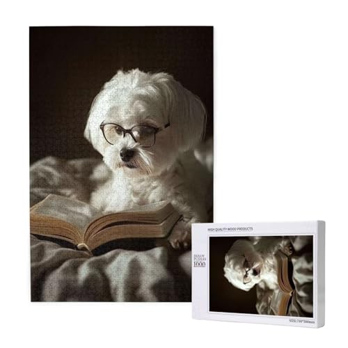 Puzzle Hund Puzzle 2000 Teile Tier Holzpuzzle Erwachsene mit Schachtel und Poster, Schwieriges - Unterhaltsames - Herausforderndes Spiel - Geeignet für Anfänger, Geschenke für Männer/Frauen 2T-1293 von Tamalsj