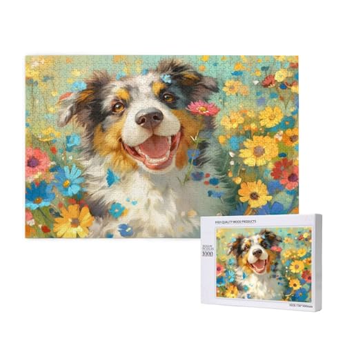 Puzzle Hund Puzzle 300 Teile Blume Holzpuzzle Erwachsene mit Schachtel und Poster, Schwieriges - Unterhaltsames - Herausforderndes Spiel - Geeignet für Anfänger, Geschenke für Männer/Frauen 2T-932 Puzzle Hund Puzzle 300 Teile Blume Holzpuzzle Erwachsene mit Schachtel und Poster, Schwieriges - Unterhaltsames - Herausforderndes Spiel - Geeignet für Anfänger, Geschenke für Männer/Frauen 2T-932 von Tamalsj