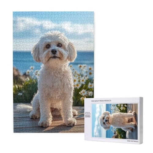 Puzzle Hund Puzzle 300 Teile Gänseblümchen Holzpuzzle Erwachsene mit Schachtel und Poster, Schwieriges - Unterhaltsames - Herausforderndes - Geeignet für Anfänger, Geschenke für Männer/Frauen 2T-1449 Puzzle Hund Puzzle 300 Teile Gänseblümchen Holzpuzzle Erwachsene mit Schachtel und Poster, Schwieriges - Unterhaltsames - Herausforderndes - Geeignet für Anfänger, Geschenke für Männer/Frauen 2T-1449 von Tamalsj