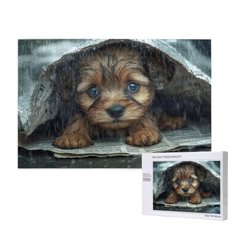 Puzzle Hund Puzzle 300 Teile Tier Holzpuzzle Erwachsene mit Schachtel und Poster, Schwieriges - Unterhaltsames - Herausforderndes Spiel - Geeignet für Anfänger, Geschenke für Männer/Frauen 2T-935 von Tamalsj