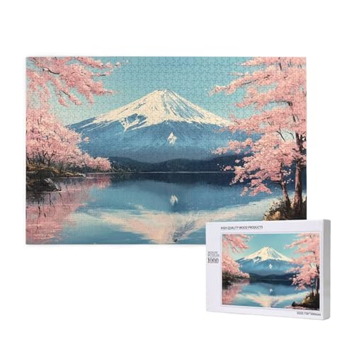 Puzzle Japan Puzzle 300 Teile Berg Holzpuzzle Erwachsene mit Schachtel und Poster, Schwieriges - Unterhaltsames - Herausforderndes Spiel - Geeignet für Anfänger, Geschenke für Männer/Frauen 2T-986 von Tamalsj