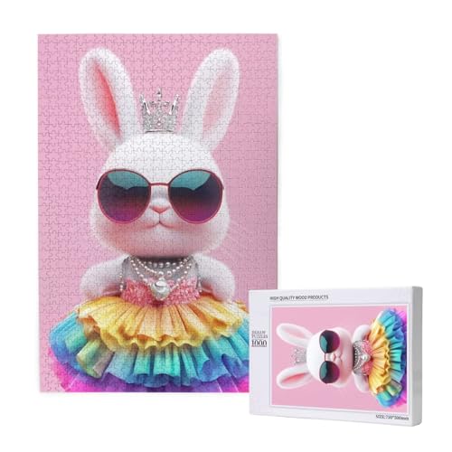 Puzzle Kaninchen Puzzle 1000 Teile Niedlich Holzpuzzle Erwachsene mit Schachtel und Poster, Schwieriges - Unterhaltsames - Herausforderndes - Geeignet für Anfänger, Geschenke für Männer/Frauen 2T-1357 Puzzle Kaninchen Puzzle 1000 Teile Niedlich Holzpuzzle Erwachsene mit Schachtel und Poster, Schwieriges - Unterhaltsames - Herausforderndes - Geeignet für Anfänger, Geschenke für Männer/Frauen 2T-1357 von Tamalsj