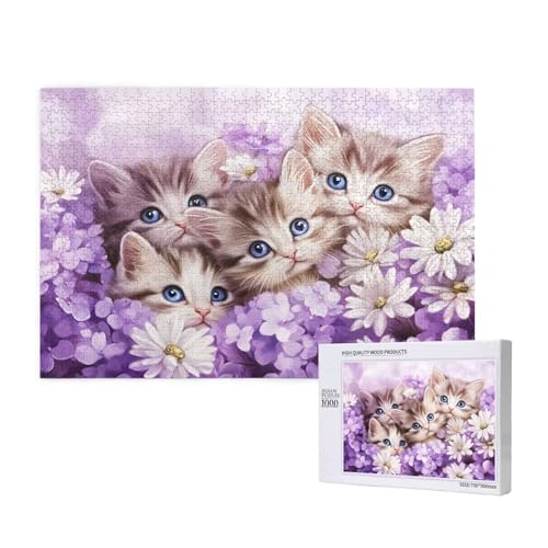 Puzzle Katze Puzzle 2000 Teile Blume Holzpuzzle Erwachsene mit Schachtel und Poster, Schwieriges - Unterhaltsames - Herausforderndes Spiel - Geeignet für Anfänger, Geschenke für Männer/Frauen 2T-899 Puzzle Katze Puzzle 2000 Teile Blume Holzpuzzle Erwachsene mit Schachtel und Poster, Schwieriges - Unterhaltsames - Herausforderndes Spiel - Geeignet für Anfänger, Geschenke für Männer/Frauen 2T-899 von Tamalsj