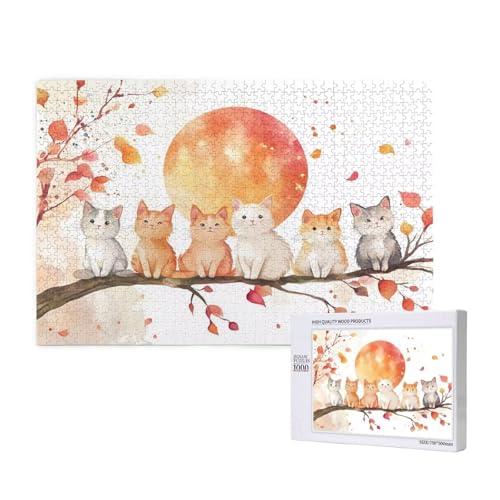 Puzzle Katze Puzzle 2000 Teile Sonnenuntergang Holzpuzzle Erwachsene mit Schachtel und Poster,Schwieriges - Unterhaltsames - Herausforderndes - Geeignet für Anfänger,Geschenke für Männer/Frauen 2T-350 Puzzle Katze Puzzle 2000 Teile Sonnenuntergang Holzpuzzle Erwachsene mit Schachtel und Poster,Schwieriges - Unterhaltsames - Herausforderndes - Geeignet für Anfänger,Geschenke für Männer/Frauen 2T-350 von Tamalsj