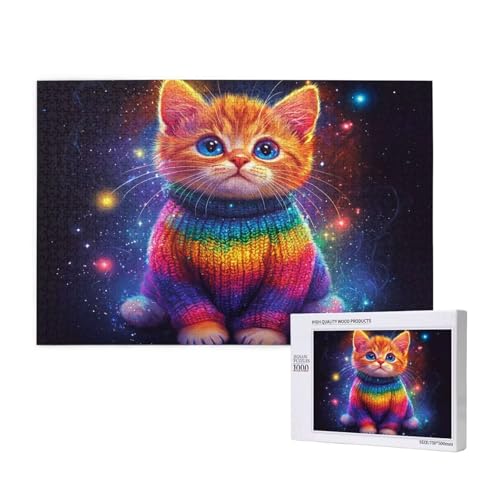 Puzzle Katze Puzzle 300 Teile Bunt Holzpuzzle Erwachsene mit Schachtel und Poster, Schwieriges - Unterhaltsames - Herausforderndes Spiel - Geeignet für Anfänger, Geschenke für Männer/Frauen 2T-954 Puzzle Katze Puzzle 300 Teile Bunt Holzpuzzle Erwachsene mit Schachtel und Poster, Schwieriges - Unterhaltsames - Herausforderndes Spiel - Geeignet für Anfänger, Geschenke für Männer/Frauen 2T-954 von Tamalsj