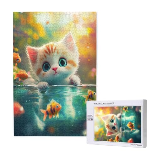 Puzzle Katze Puzzle 300 Teile Fisch Holzpuzzle Erwachsene mit Schachtel und Poster, Schwieriges - Unterhaltsames - Herausforderndes Spiel - Geeignet für Anfänger, Geschenke für Männer/Frauen 2T-1436 Puzzle Katze Puzzle 300 Teile Fisch Holzpuzzle Erwachsene mit Schachtel und Poster, Schwieriges - Unterhaltsames - Herausforderndes Spiel - Geeignet für Anfänger, Geschenke für Männer/Frauen 2T-1436 von Tamalsj
