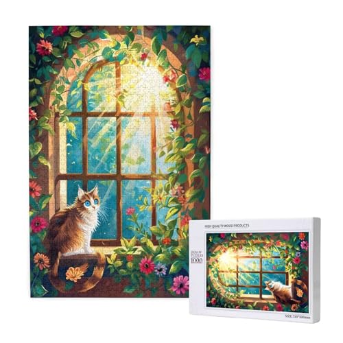 Puzzle Katze Puzzle 4000 Teile Blume Holzpuzzle Erwachsene mit Schachtel und Poster, Schwieriges - Unterhaltsames - Herausforderndes Spiel - Geeignet für Anfänger, Geschenke für Männer/Frauen 2T-1577 Puzzle Katze Puzzle 4000 Teile Blume Holzpuzzle Erwachsene mit Schachtel und Poster, Schwieriges - Unterhaltsames - Herausforderndes Spiel - Geeignet für Anfänger, Geschenke für Männer/Frauen 2T-1577 von Tamalsj