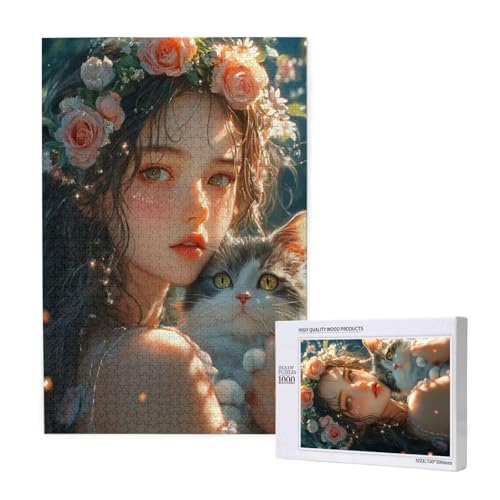 Puzzle Katze Puzzle 4000 Teile Frau Holzpuzzle Erwachsene mit Schachtel und Poster, Schwieriges - Unterhaltsames - Herausforderndes Spiel - Geeignet für Anfänger, Geschenke für Männer/Frauen 2T-1961 Puzzle Katze Puzzle 4000 Teile Frau Holzpuzzle Erwachsene mit Schachtel und Poster, Schwieriges - Unterhaltsames - Herausforderndes Spiel - Geeignet für Anfänger, Geschenke für Männer/Frauen 2T-1961 von Tamalsj