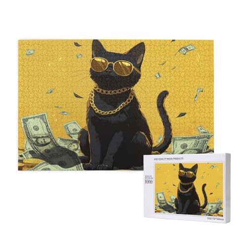 Puzzle Katze Puzzle 4000 Teile Niedlich Holzpuzzle Erwachsene mit Schachtel und Poster, Schwieriges - Unterhaltsames - Herausforderndes - Geeignet für Anfänger, Geschenke für Männer/Frauen 2T-996 von Tamalsj
