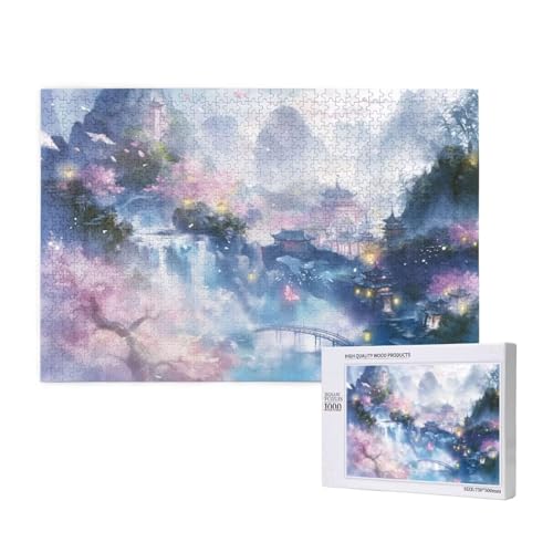 Puzzle Landschaft Puzzle 1000 Teile Traum Holzpuzzle Erwachsene mit Schachtel und Poster, Schwieriges - Unterhaltsames - Herausforderndes - Geeignet für Anfänger, Geschenke für Männer/Frauen 2T-685 Puzzle Landschaft Puzzle 1000 Teile Traum Holzpuzzle Erwachsene mit Schachtel und Poster, Schwieriges - Unterhaltsames - Herausforderndes - Geeignet für Anfänger, Geschenke für Männer/Frauen 2T-685 von Tamalsj