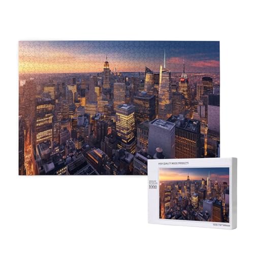 Puzzle Landschaft Puzzle 300 Teile Stadt Holzpuzzle Erwachsene mit Schachtel und Poster, Schwieriges - Unterhaltsames - Herausforderndes - Geeignet für Anfänger, Geschenke für Männer/Frauen 2T-992 von Tamalsj