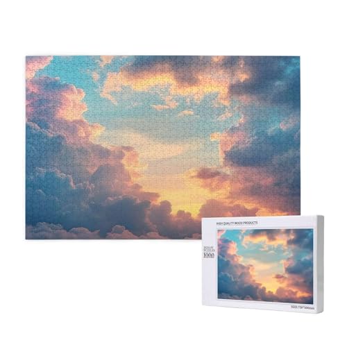 Puzzle Landschaft Puzzle 300 Teile Wolke Holzpuzzle Erwachsene mit Schachtel und Poster, Schwieriges - Unterhaltsames - Herausforderndes - Geeignet für Anfänger, Geschenke für Männer/Frauen 2T-507 Puzzle Landschaft Puzzle 300 Teile Wolke Holzpuzzle Erwachsene mit Schachtel und Poster, Schwieriges - Unterhaltsames - Herausforderndes - Geeignet für Anfänger, Geschenke für Männer/Frauen 2T-507 von Tamalsj