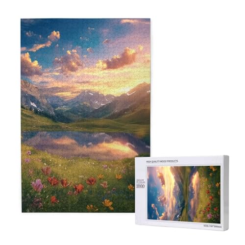 Puzzle Landschaft Puzzle 4000 Teile Blume Holzpuzzle Erwachsene mit Schachtel und Poster, Schwieriges - Unterhaltsames - Herausforderndes - Geeignet für Anfänger, Geschenke für Männer/Frauen 2T-1791 von Tamalsj