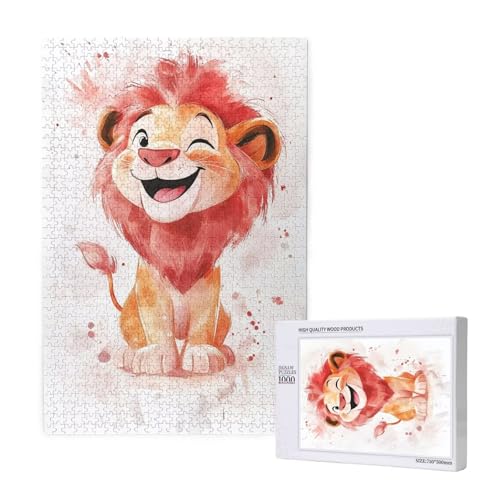 Puzzle Löwe Puzzle 300 Teile Rosa Holzpuzzle Erwachsene mit Schachtel und Poster, Schwieriges - Unterhaltsames - Herausforderndes Spiel - Geeignet für Anfänger, Geschenke für Männer/Frauen 2T-1775 Puzzle Löwe Puzzle 300 Teile Rosa Holzpuzzle Erwachsene mit Schachtel und Poster, Schwieriges - Unterhaltsames - Herausforderndes Spiel - Geeignet für Anfänger, Geschenke für Männer/Frauen 2T-1775 von Tamalsj