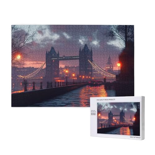 Puzzle London Puzzle 2000 Teile Brücke Holzpuzzle Erwachsene mit Schachtel und Poster, Schwieriges - Unterhaltsames - Herausforderndes Spiel - Geeignet für Anfänger, Geschenke für Männer/Frauen 2T-119 Puzzle London Puzzle 2000 Teile Brücke Holzpuzzle Erwachsene mit Schachtel und Poster, Schwieriges - Unterhaltsames - Herausforderndes Spiel - Geeignet für Anfänger, Geschenke für Männer/Frauen 2T-119 von Tamalsj