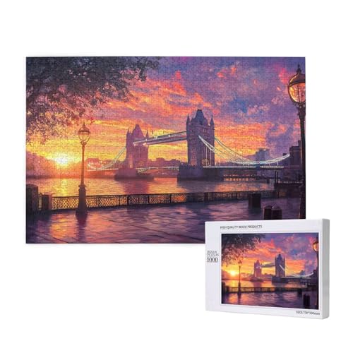 Puzzle London Puzzle 300 Teile Brücke Holzpuzzle Erwachsene mit Schachtel und Poster, Schwieriges - Unterhaltsames - Herausforderndes Spiel - Geeignet für Anfänger, Geschenke für Männer/Frauen 2T-1061 Puzzle London Puzzle 300 Teile Brücke Holzpuzzle Erwachsene mit Schachtel und Poster, Schwieriges - Unterhaltsames - Herausforderndes Spiel - Geeignet für Anfänger, Geschenke für Männer/Frauen 2T-1061 von Tamalsj
