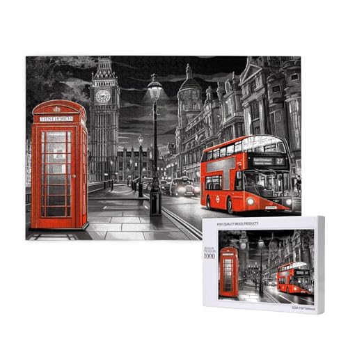 Puzzle London Puzzle 300 Teile Straßenansicht Holzpuzzle Erwachsene mit Schachtel und Poster,Schwieriges - Unterhaltsames - Herausforderndes - Geeignet für Anfänger,Geschenke für Männer/Frauen 2T-646 Puzzle London Puzzle 300 Teile Straßenansicht Holzpuzzle Erwachsene mit Schachtel und Poster,Schwieriges - Unterhaltsames - Herausforderndes - Geeignet für Anfänger,Geschenke für Männer/Frauen 2T-646 von Tamalsj