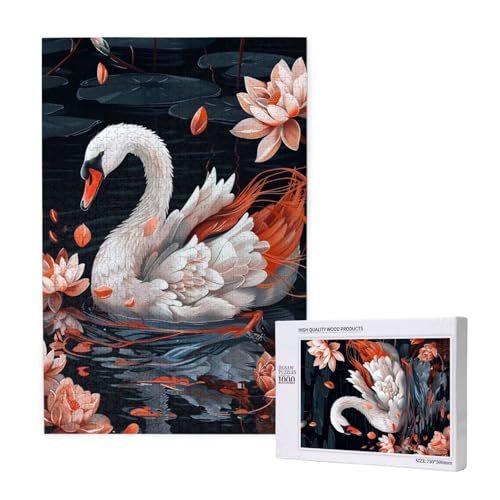 Puzzle Lotus Puzzle 1000 Teile Schwan Holzpuzzle Erwachsene mit Schachtel und Poster, Schwieriges - Unterhaltsames - Herausforderndes Spiel - Geeignet für Anfänger, Geschenke für Männer/Frauen 2T-1114 Puzzle Lotus Puzzle 1000 Teile Schwan Holzpuzzle Erwachsene mit Schachtel und Poster, Schwieriges - Unterhaltsames - Herausforderndes Spiel - Geeignet für Anfänger, Geschenke für Männer/Frauen 2T-1114 von Tamalsj