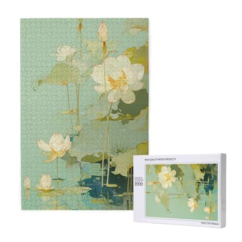 Puzzle Lotus Puzzle 300 Teile Landschaft Holzpuzzle Erwachsene mit Schachtel und Poster, Schwieriges - Unterhaltsames - Herausforderndes - Geeignet für Anfänger, Geschenke für Männer/Frauen 2T-1879 von Tamalsj