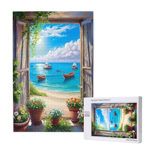 Puzzle Meer Puzzle 2000 Teile Boot Holzpuzzle Erwachsene mit Schachtel und Poster, Schwieriges - Unterhaltsames - Herausforderndes Spiel - Geeignet für Anfänger, Geschenke für Männer/Frauen 2T-1552 von Tamalsj