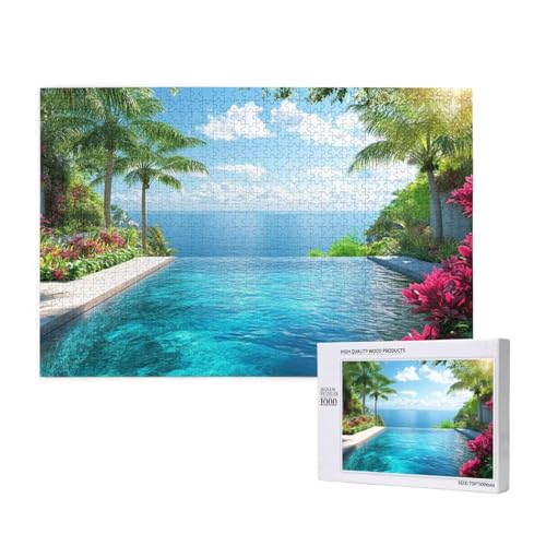 Puzzle Meer Puzzle 300 Teile Landschaft Holzpuzzle Erwachsene mit Schachtel und Poster, Schwieriges - Unterhaltsames - Herausforderndes - Geeignet für Anfänger, Geschenke für Männer/Frauen 2T-858 von Tamalsj