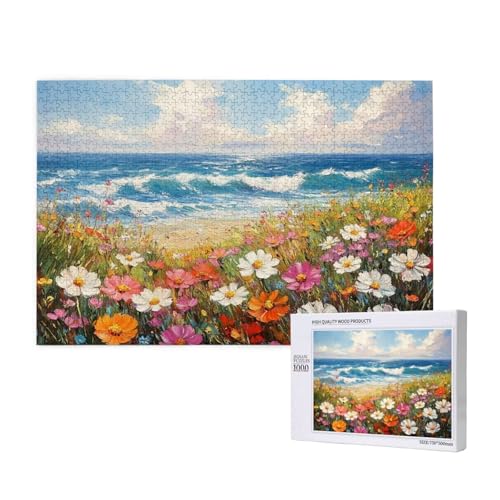 Puzzle Meer Puzzle 4000 Teile Blume Holzpuzzle Erwachsene mit Schachtel und Poster, Schwieriges - Unterhaltsames - Herausforderndes Spiel - Geeignet für Anfänger, Geschenke für Männer/Frauen 2T-1021 von Tamalsj