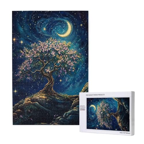 Puzzle Mond Puzzle 1000 Teile Baum Holzpuzzle Erwachsene mit Schachtel und Poster, Schwieriges - Unterhaltsames - Herausforderndes Spiel - Geeignet für Anfänger, Geschenke für Männer/Frauen 2T-1838 Puzzle Mond Puzzle 1000 Teile Baum Holzpuzzle Erwachsene mit Schachtel und Poster, Schwieriges - Unterhaltsames - Herausforderndes Spiel - Geeignet für Anfänger, Geschenke für Männer/Frauen 2T-1838 von Tamalsj