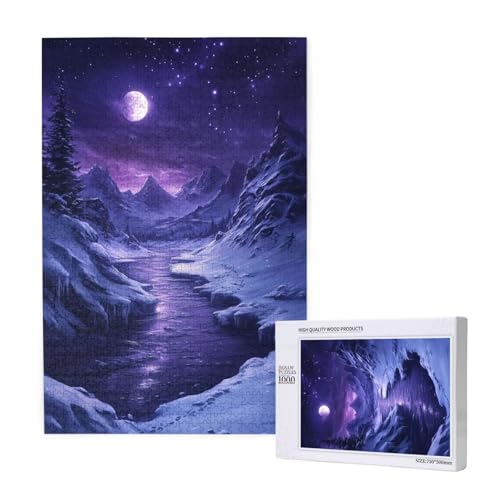 Puzzle Mond Puzzle 1000 Teile Winter Holzpuzzle Erwachsene mit Schachtel und Poster, Schwieriges - Unterhaltsames - Herausforderndes Spiel - Geeignet für Anfänger, Geschenke für Männer/Frauen 2T-1684 Puzzle Mond Puzzle 1000 Teile Winter Holzpuzzle Erwachsene mit Schachtel und Poster, Schwieriges - Unterhaltsames - Herausforderndes Spiel - Geeignet für Anfänger, Geschenke für Männer/Frauen 2T-1684 von Tamalsj