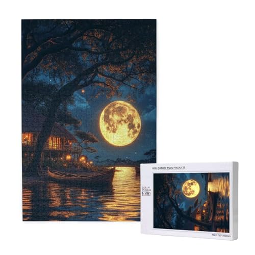 Puzzle Mond Puzzle 2000 Teile Boot Holzpuzzle Erwachsene mit Schachtel und Poster, Schwieriges - Unterhaltsames - Herausforderndes Spiel - Geeignet für Anfänger, Geschenke für Männer/Frauen 2T-1439 von Tamalsj