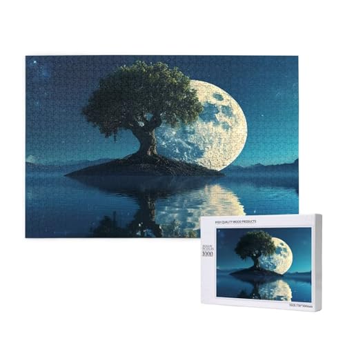 Puzzle Mond Puzzle 4000 Teile Baum Holzpuzzle Erwachsene mit Schachtel und Poster, Schwieriges - Unterhaltsames - Herausforderndes Spiel - Geeignet für Anfänger, Geschenke für Männer/Frauen 2T-538 von Tamalsj